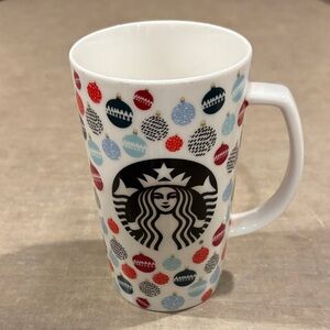 Starbucks Festive Mug with Colorful Ornaments